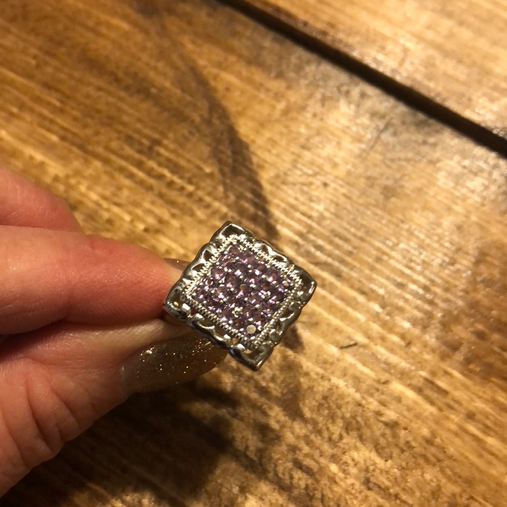 Stunning pink stone ring